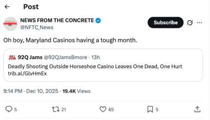 Horseshoe Casino Baltimore shooting